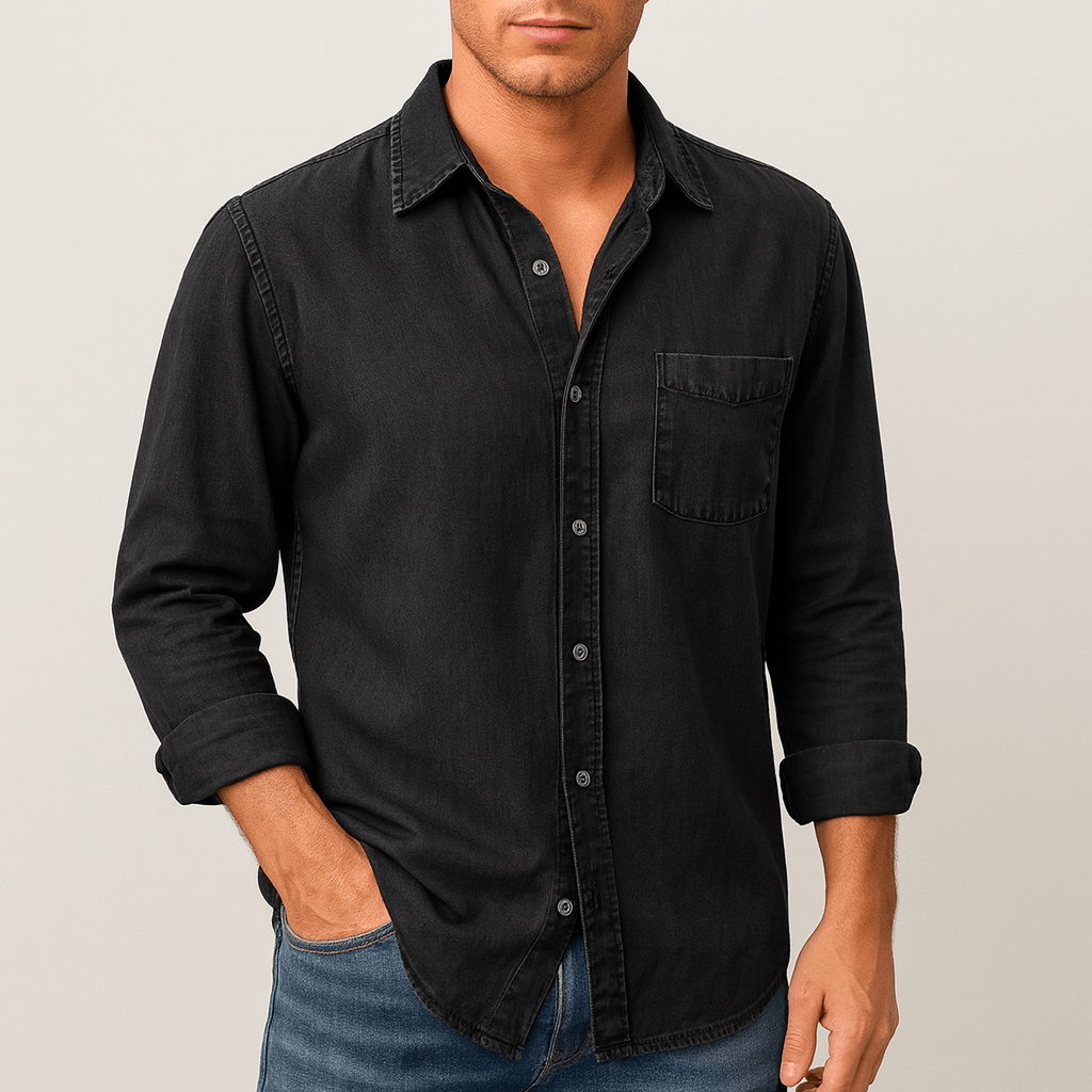 Klasyczna luźna dżinsowa koszula