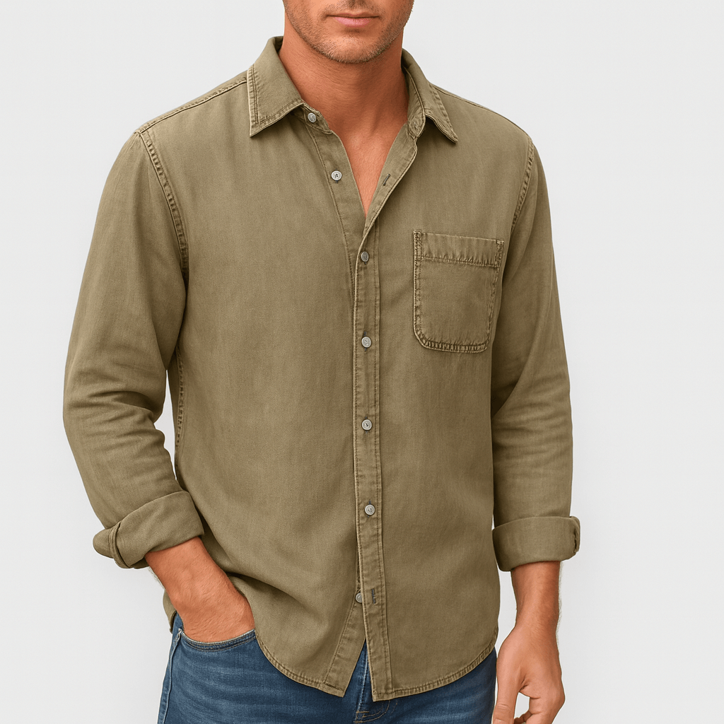 Klasyczna luźna dżinsowa koszula