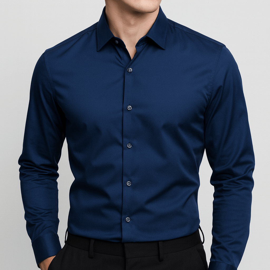 Lekka formalna koszula z długimi rękawami