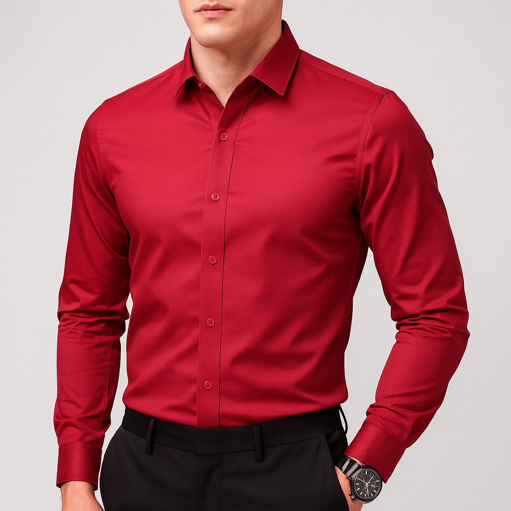 Lekka formalna koszula z długimi rękawami