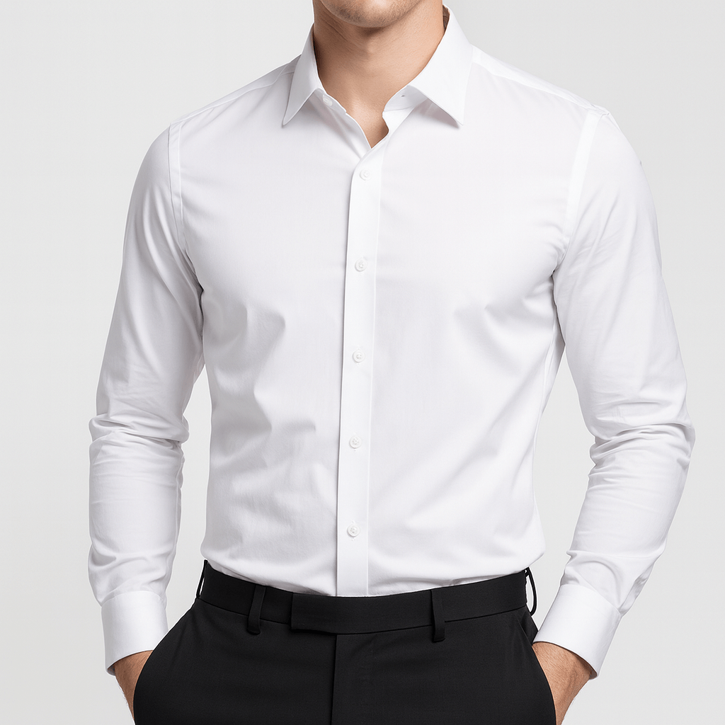 Lekka formalna koszula z długimi rękawami