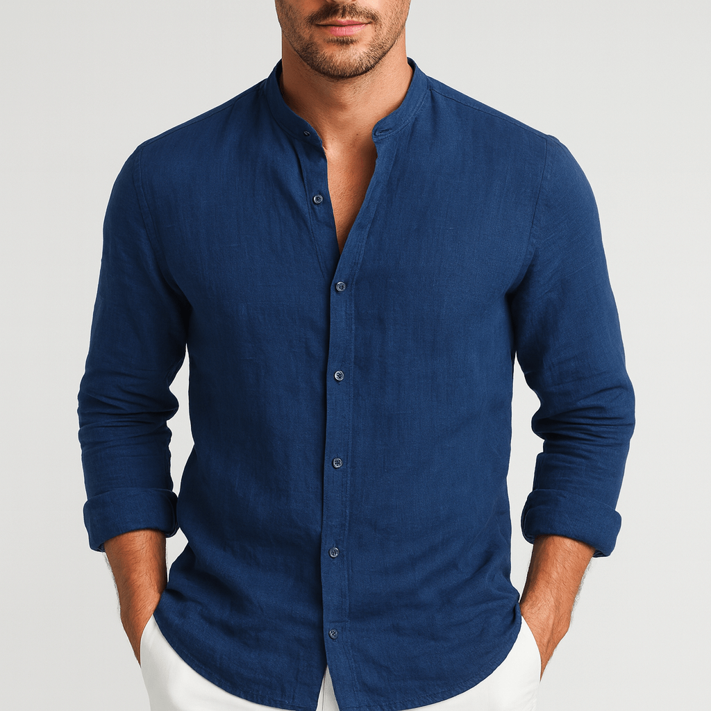 Luźna lniana koszula z naturalnego lnu