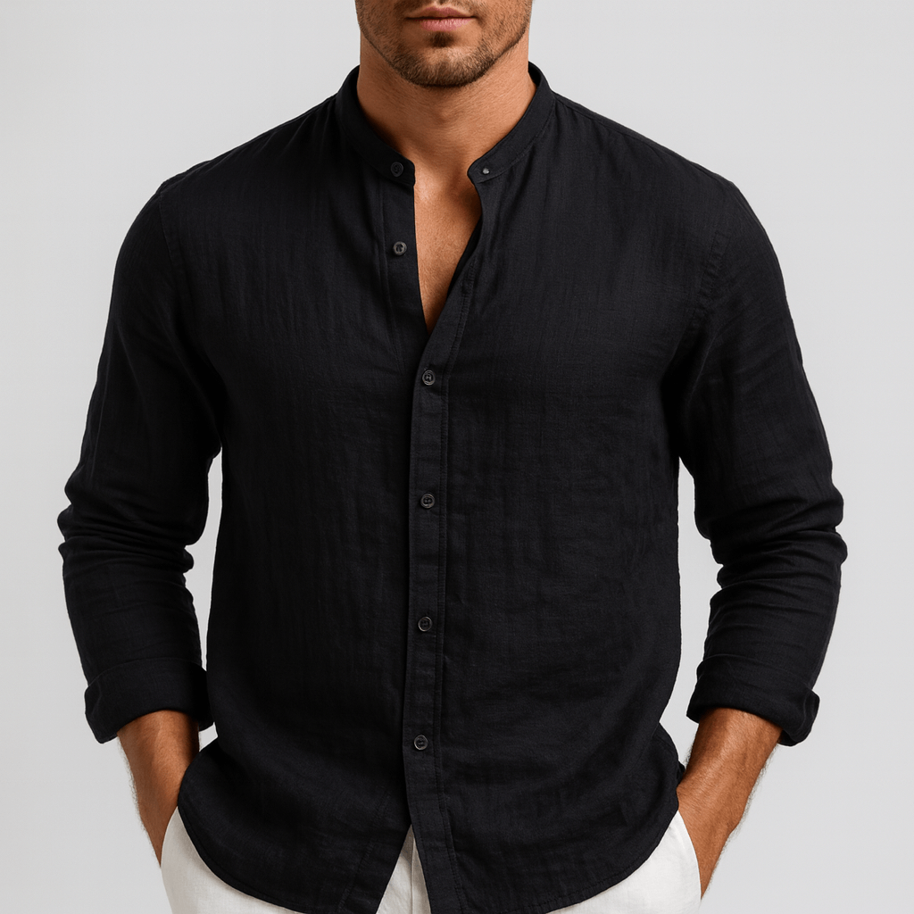 Luźna lniana koszula z naturalnego lnu