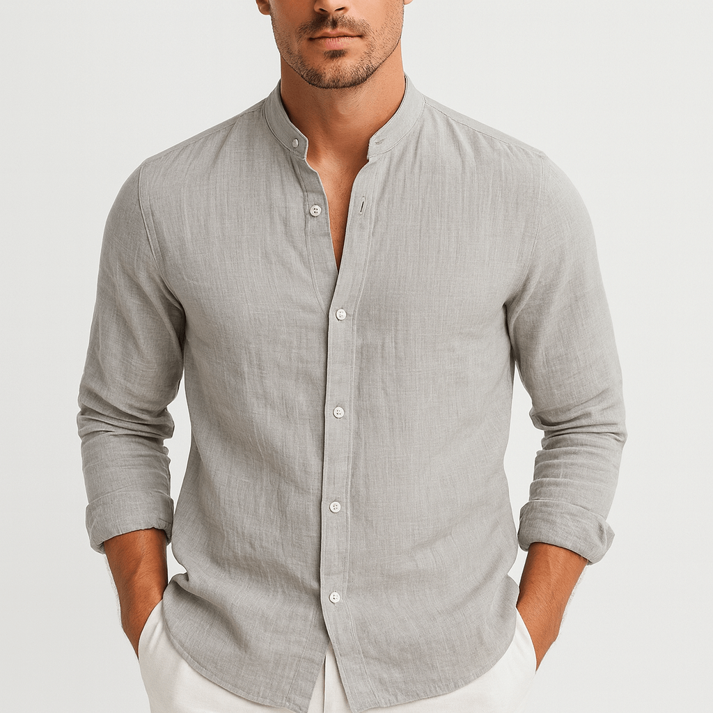 Luźna lniana koszula z naturalnego lnu