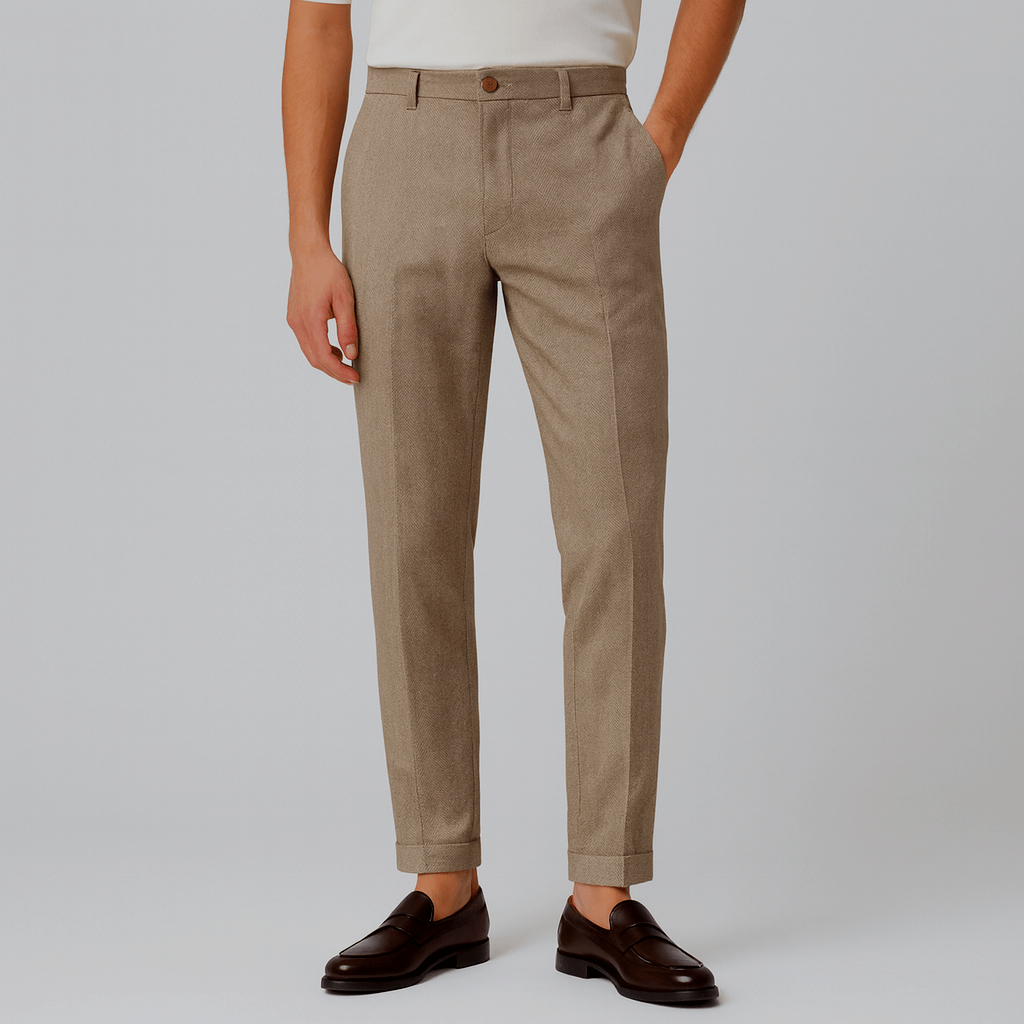 Luźne, dopasowane spodnie w stylu retro vintage