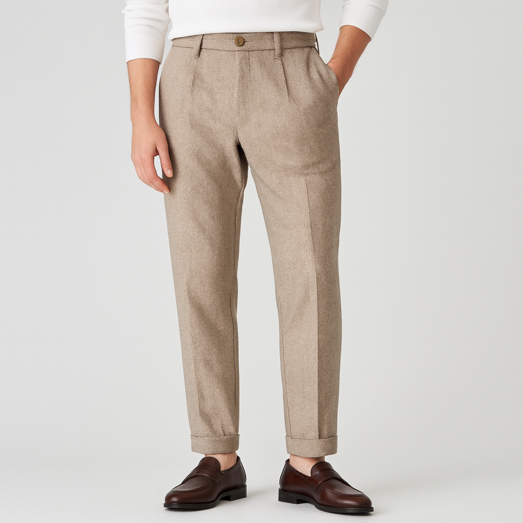 Luźne, dopasowane spodnie w stylu retro vintage