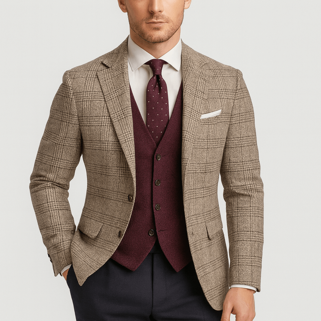 Marynarka z wyciętymi klapami i dopasowanym krojem