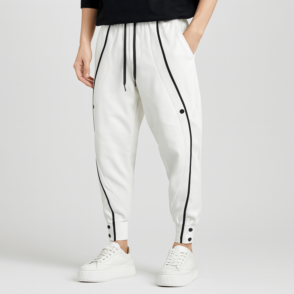 Męskie zwężane spodnie dresowe