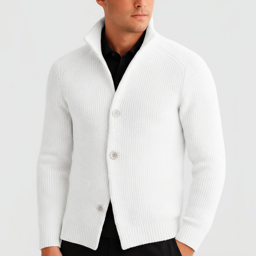 Miękki kardigan dzianinowy o dopasowanym kroju