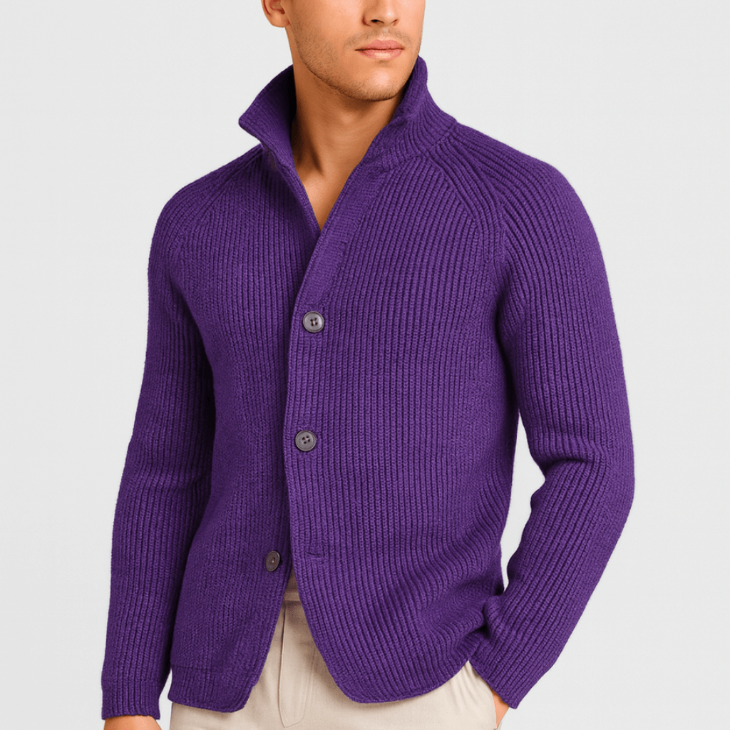 Miękki kardigan dzianinowy o dopasowanym kroju