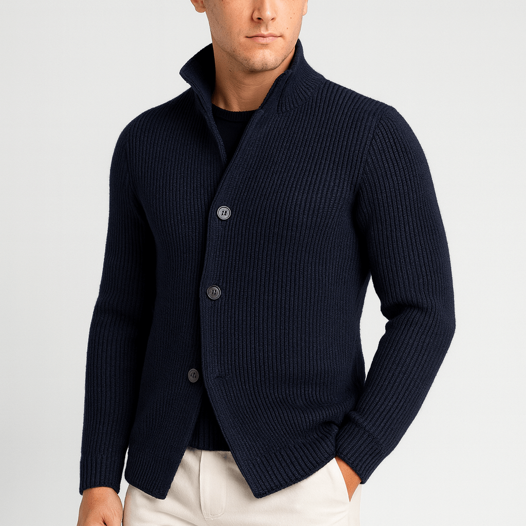 Miękki kardigan dzianinowy o dopasowanym kroju