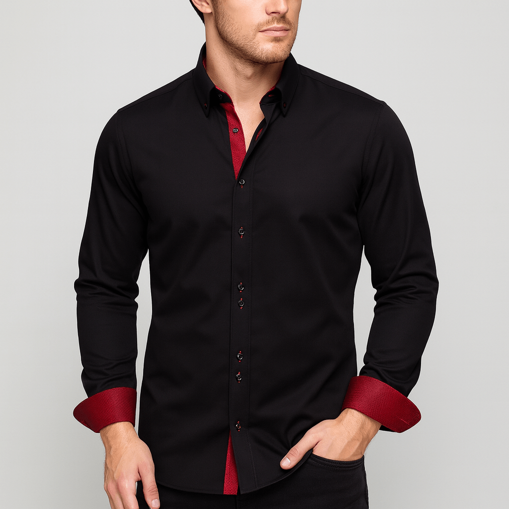 Oddychająca, dwurzędowa koszula formalna