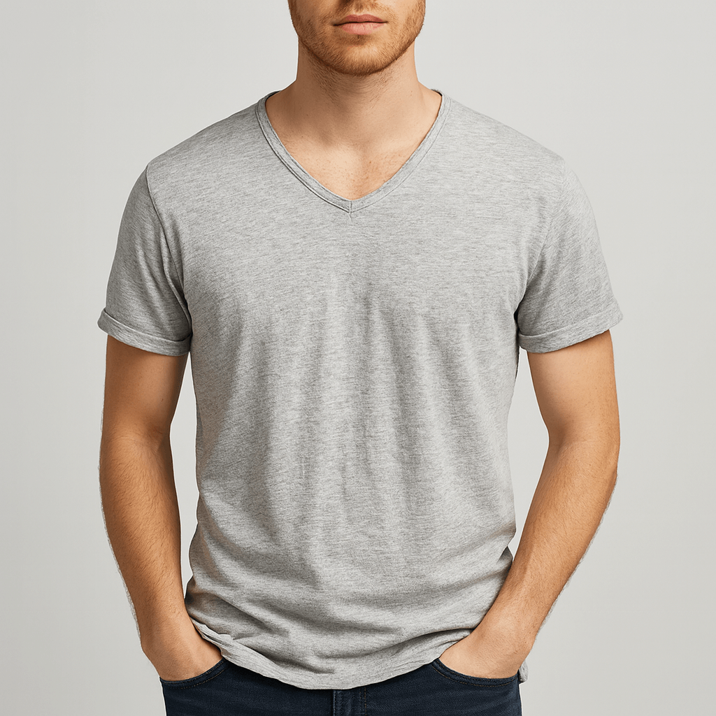 Oddychająca koszula z dekoltem w serek i dopasowanym krojem