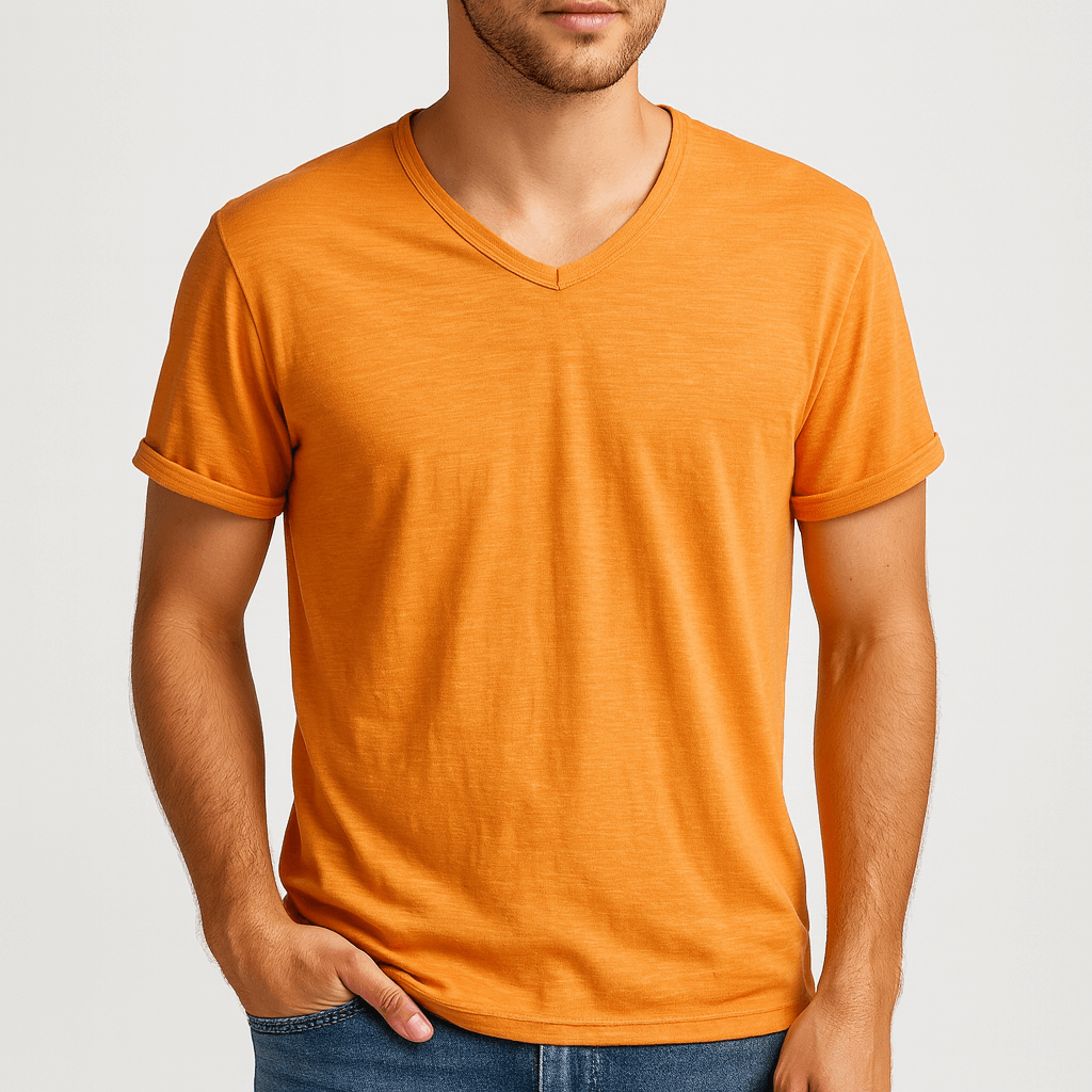 Oddychająca koszula z dekoltem w serek i dopasowanym krojem