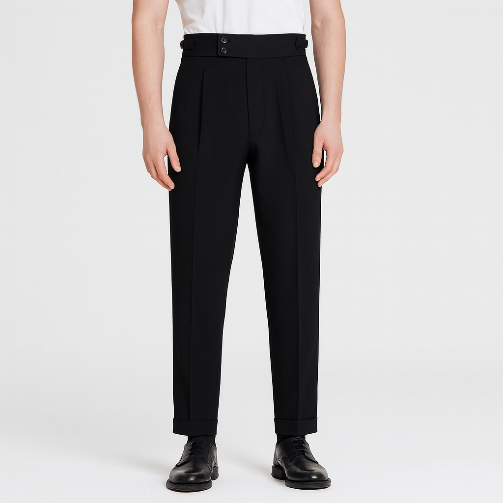 Spodnie ze stretchem i dopasowanym krojem