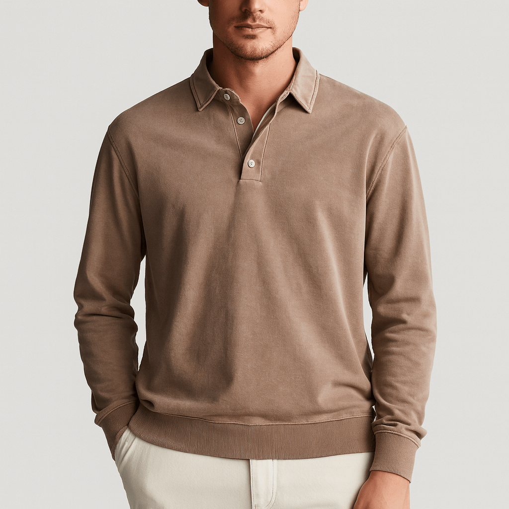 Wygodny pulower w stylu retro z przetarciami