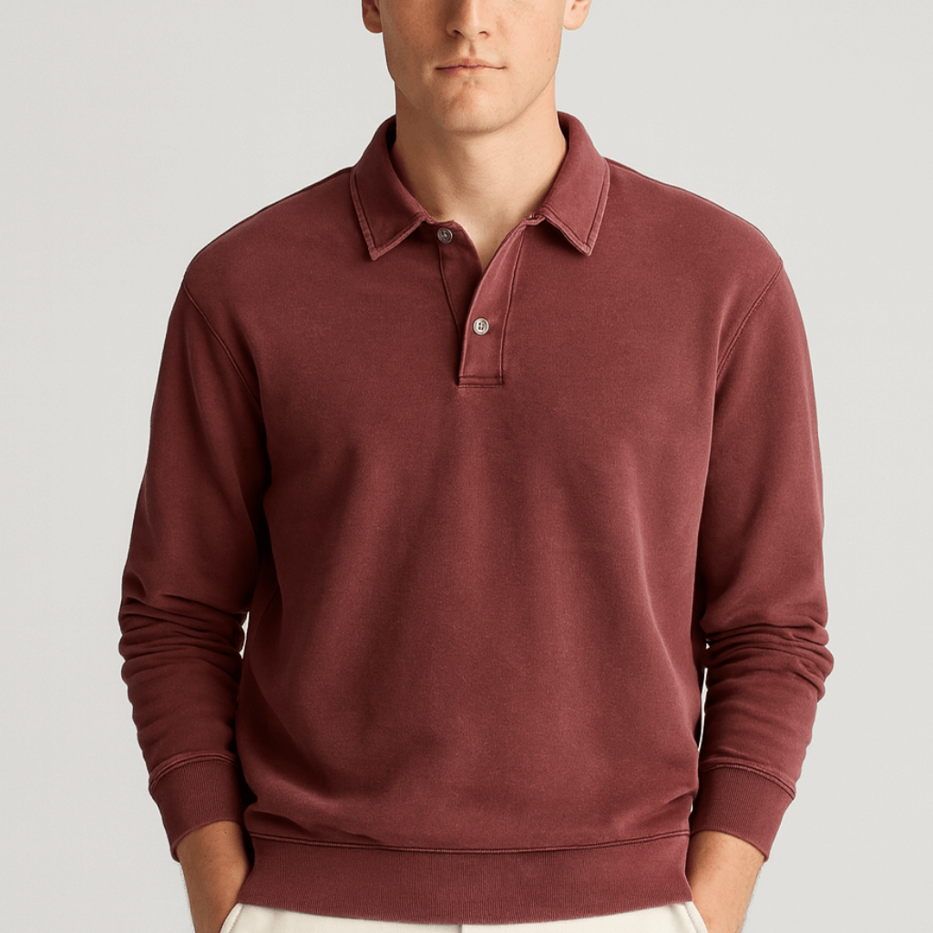 Wygodny pulower w stylu retro z przetarciami