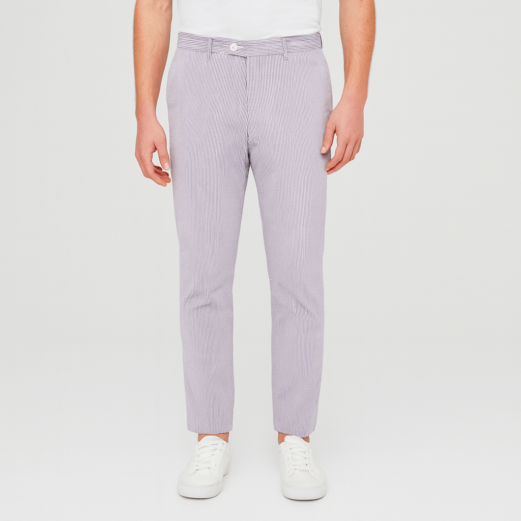 Oddychające spodnie w paski dopasowane