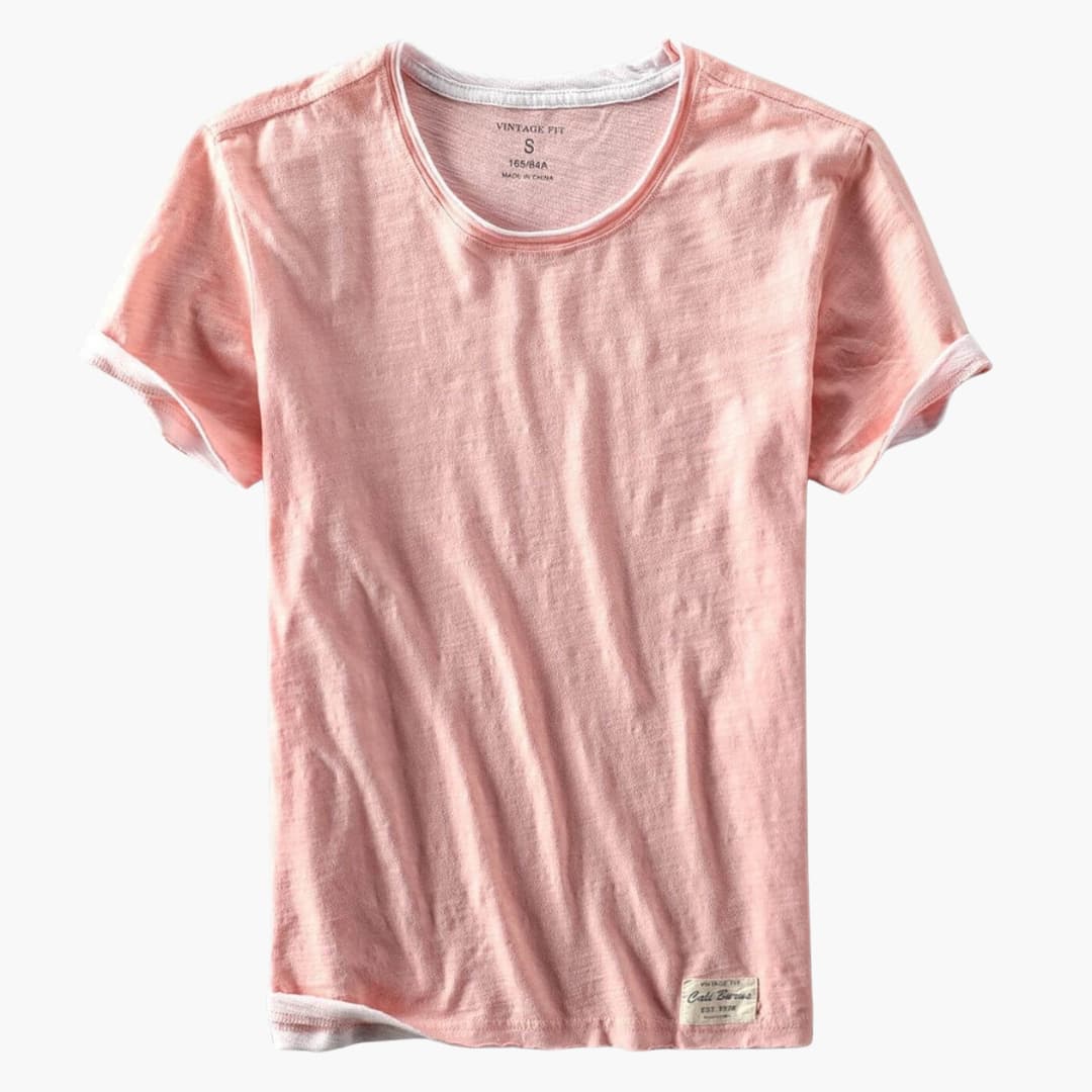 Podstawowa bawełniana koszulka z okrągłym dekoltem i krótkim rękawem dla mężczyzn