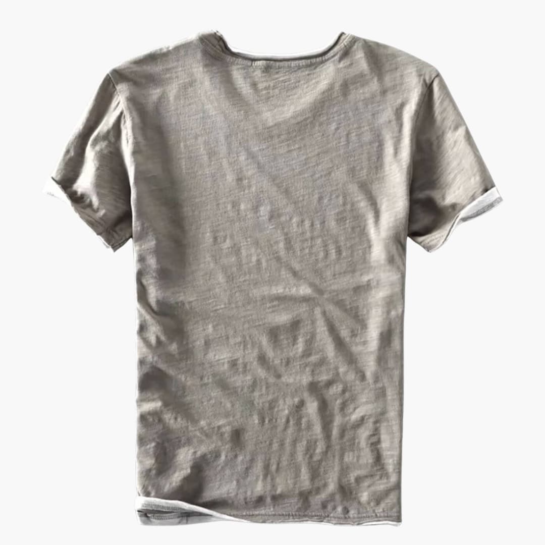 Podstawowa bawełniana koszulka z okrągłym dekoltem i krótkim rękawem dla mężczyzn