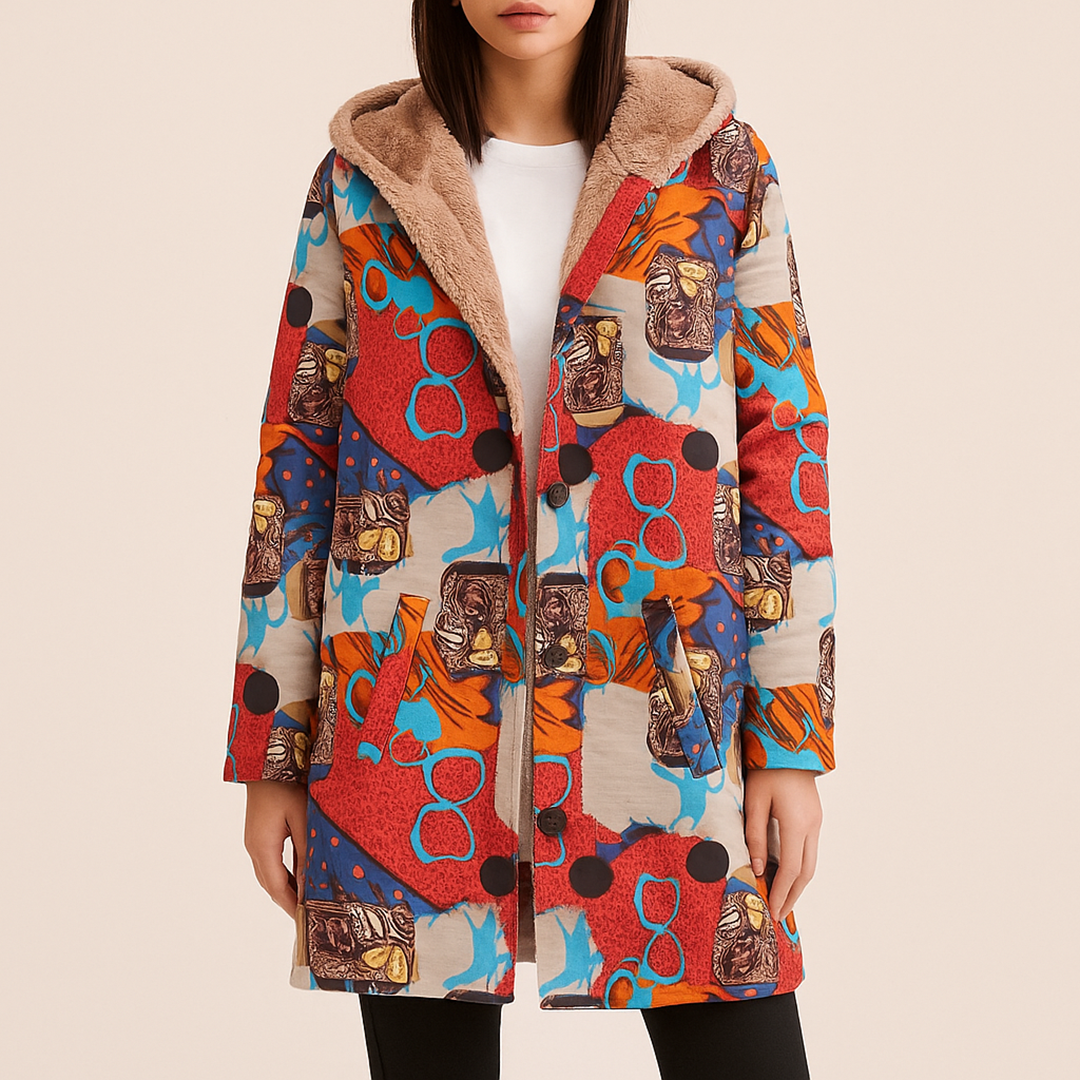 Polarowa Kurtka Z Kapturem Dla Kobiet | Z Nadrukiem