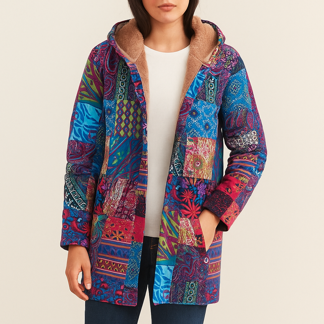 Polarowa Kurtka Z Kapturem Dla Kobiet | Z Nadrukiem