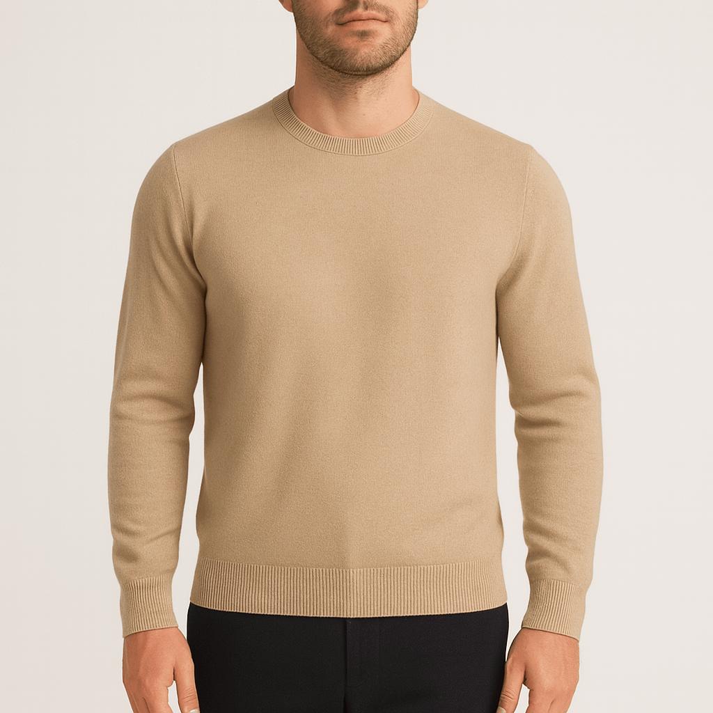 Ponadczasowy sweter z kaszmiru dla mężczyzn - miękki, luksusowy i nieskomplikowany