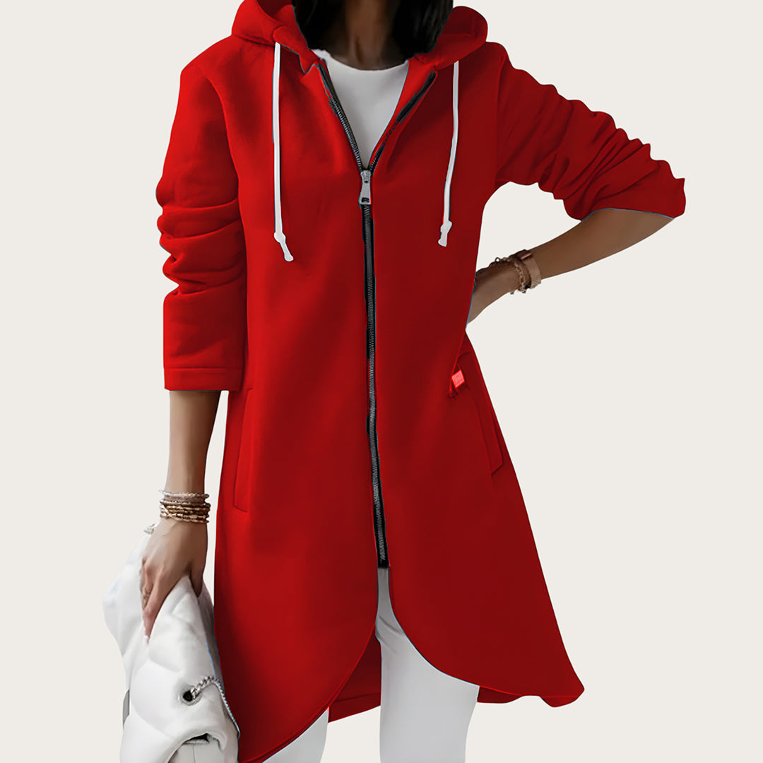 Damska Długa Bluza | Z Zamkiem