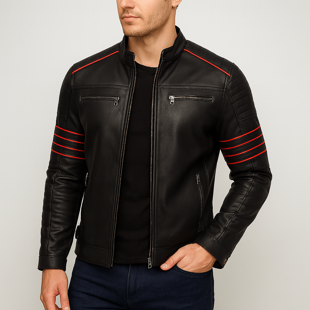 Stylowa, klasyczna skórzana kurtka męska – ponadczasowa odzież wierzchnia