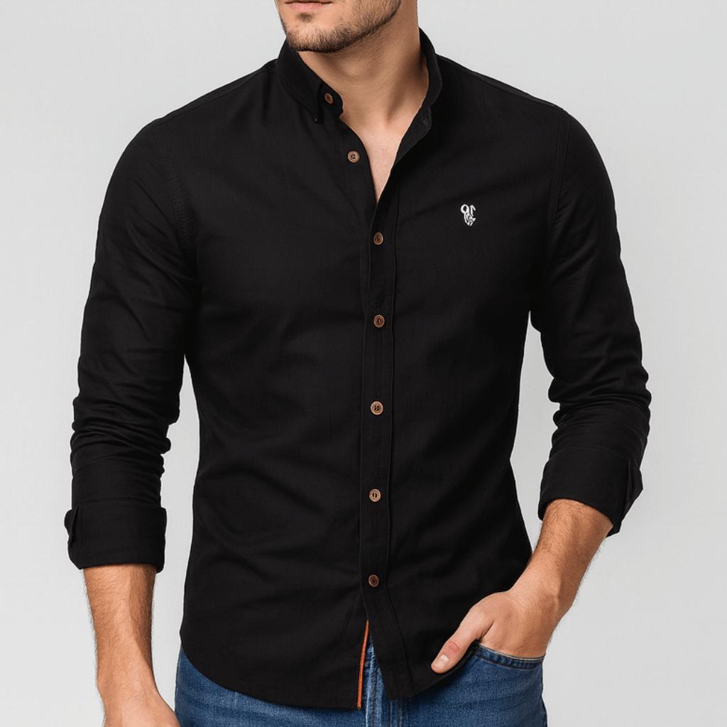 Stylowa koszula z długim rękawem i guzikami dla mężczyzn – dopasowany krój
