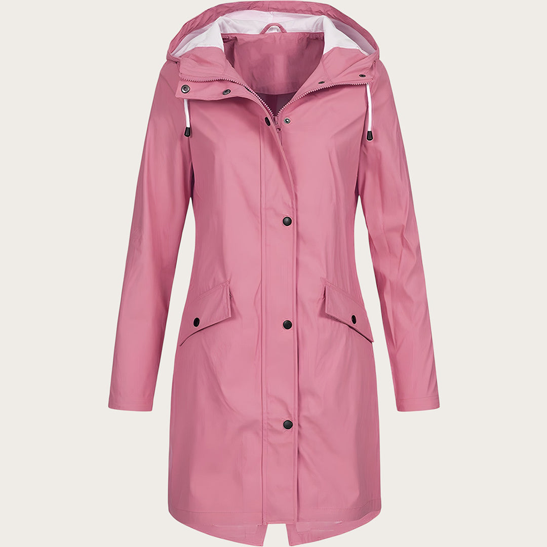 Stylowa Kurtka Przeciwdeszczowa Dla Kobiet | Długa