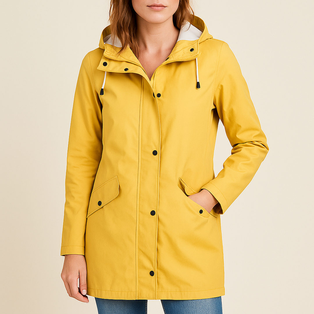 Stylowa Kurtka Przeciwdeszczowa Dla Kobiet | Długa