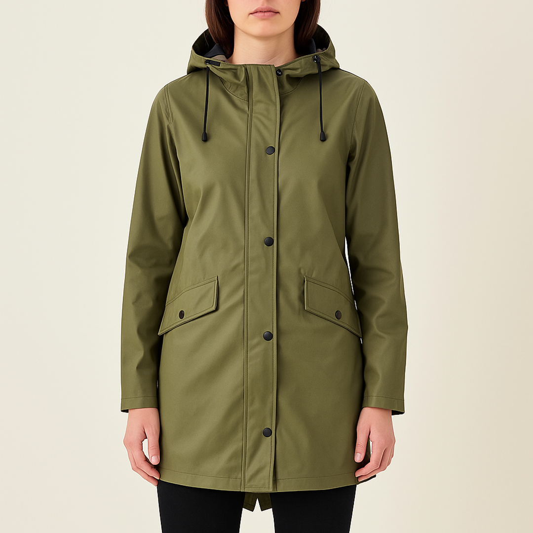 Stylowa Kurtka Przeciwdeszczowa Dla Kobiet | Długa