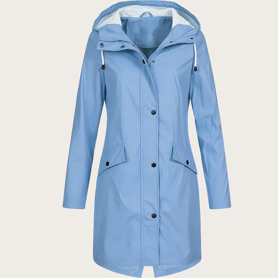 Stylowa Kurtka Przeciwdeszczowa Dla Kobiet | Długa