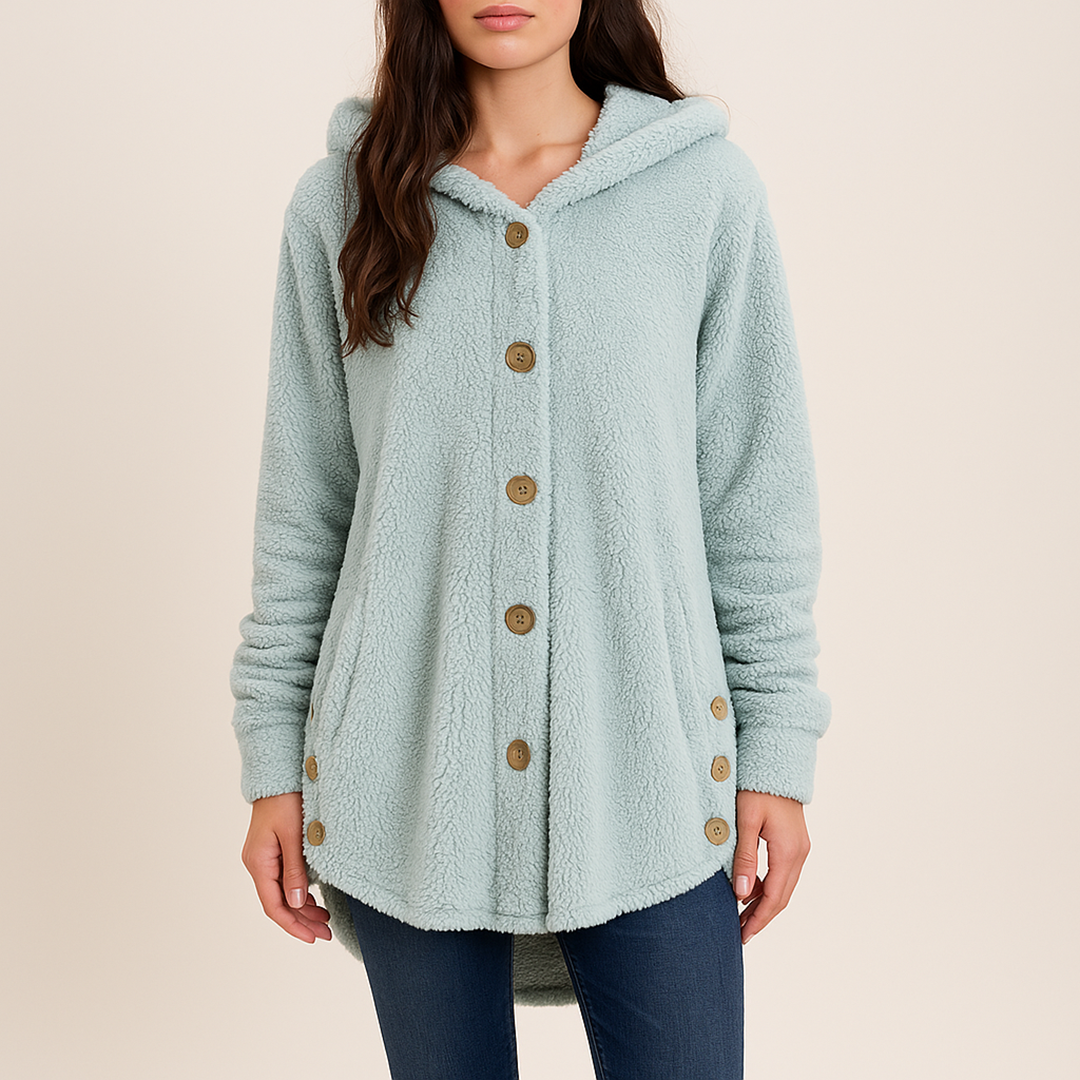 Stylowa Zimowa Kurtka Polarowa Dla Kobiet | Z Kapturem