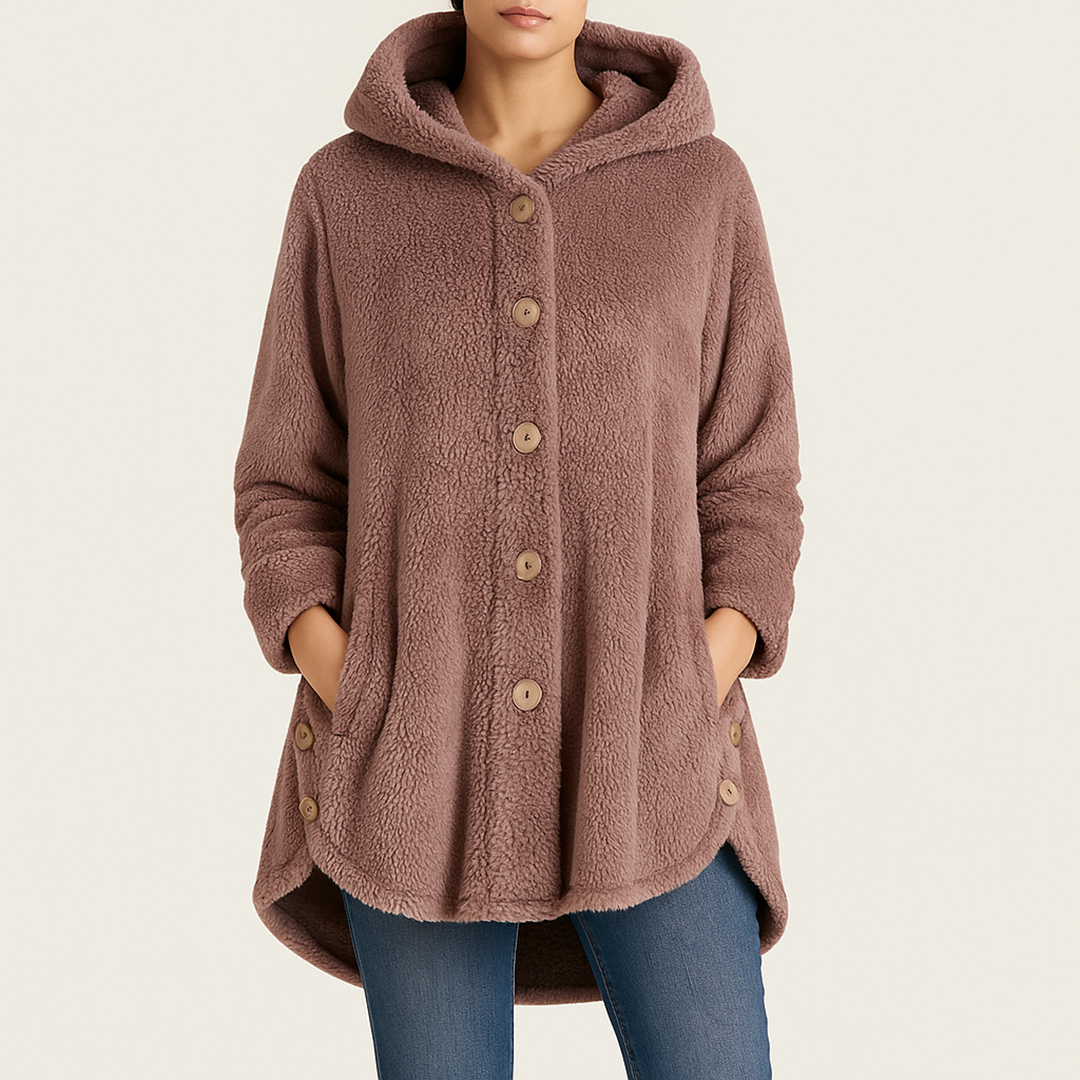 Stylowa Zimowa Kurtka Polarowa Dla Kobiet | Z Kapturem