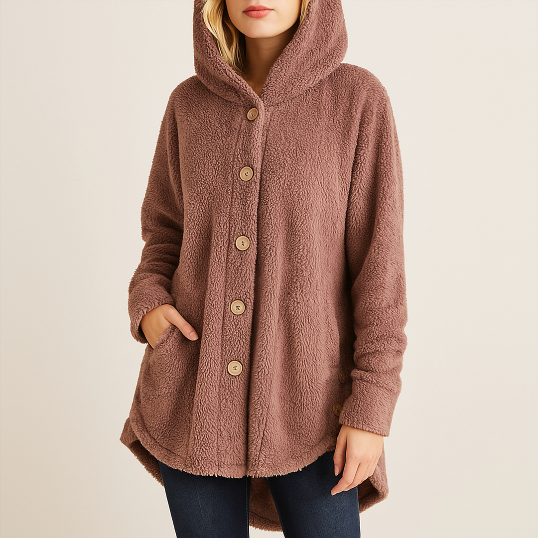 Stylowa Zimowa Kurtka Polarowa Dla Kobiet | Z Kapturem