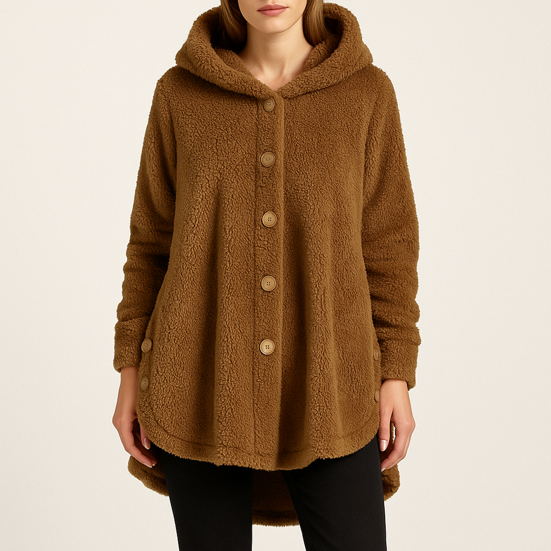 Stylowa Zimowa Kurtka Polarowa Dla Kobiet | Z Kapturem