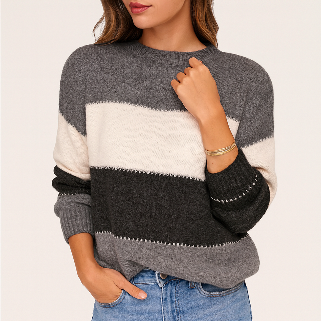 Długi Sweter Stylowy Damski | Dzianinowy