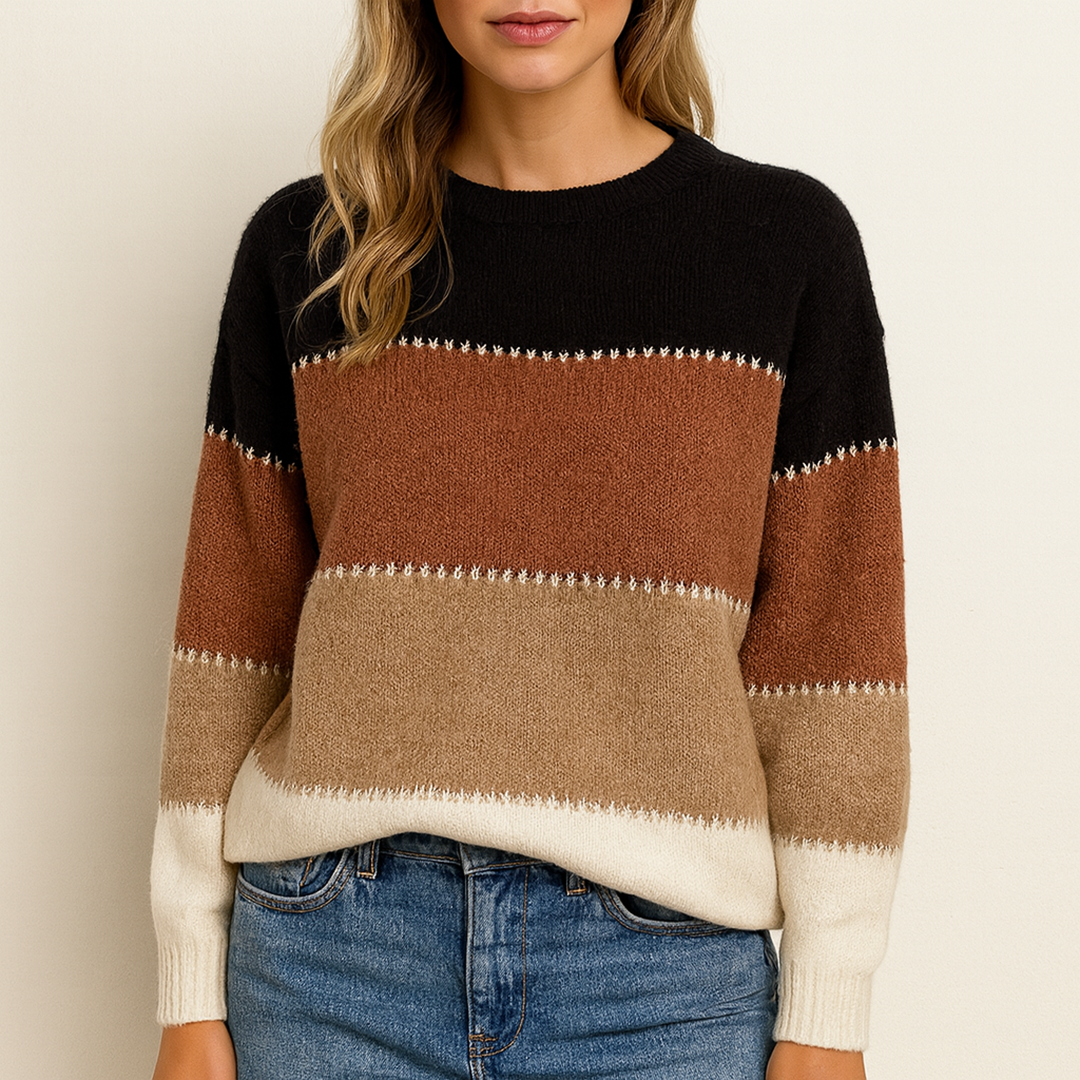 Długi Sweter Stylowy Damski | Dzianinowy