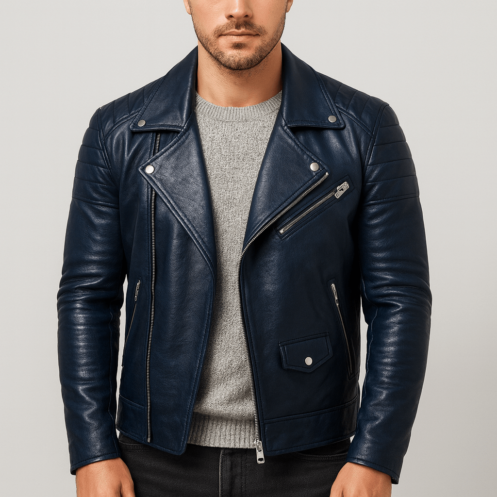 Uniwersalna kurtki skórzane dla mężczyzn - Stylowa odzież wierzchnia