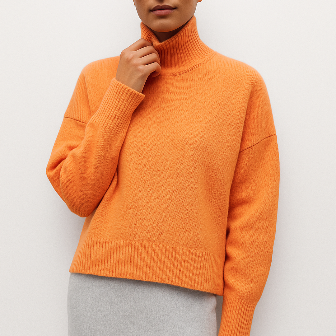 Damski Codzienny Golf Zimowy | Długi