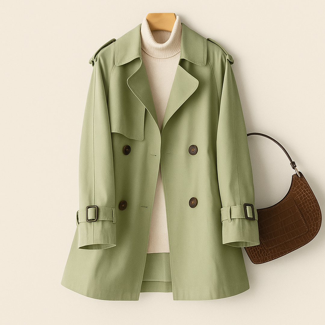 Codzienny Płaszcz Trencz Dla Kobiet | Dwurzędowy