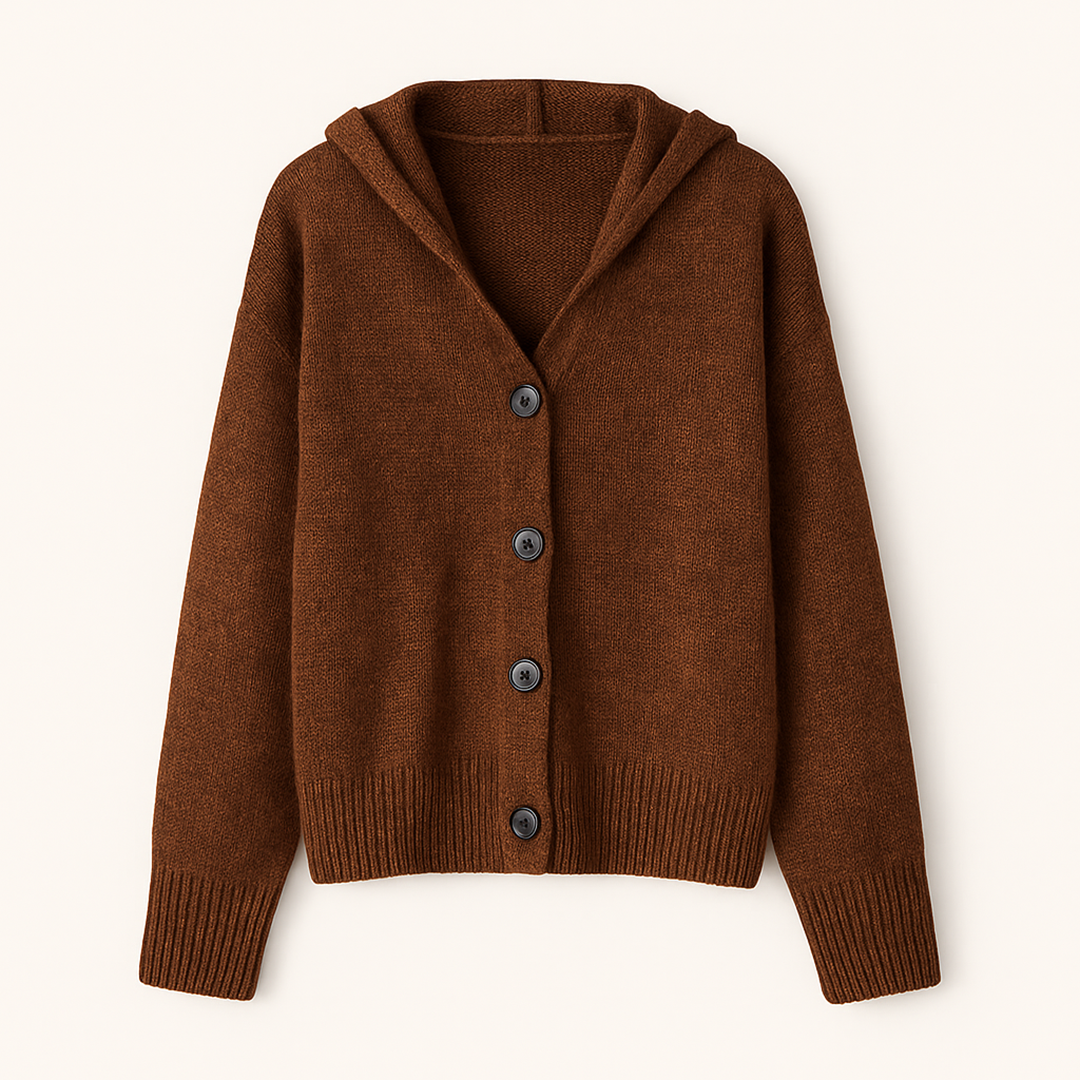 Damski Dzianinowy Kardigan | Na Guziki
