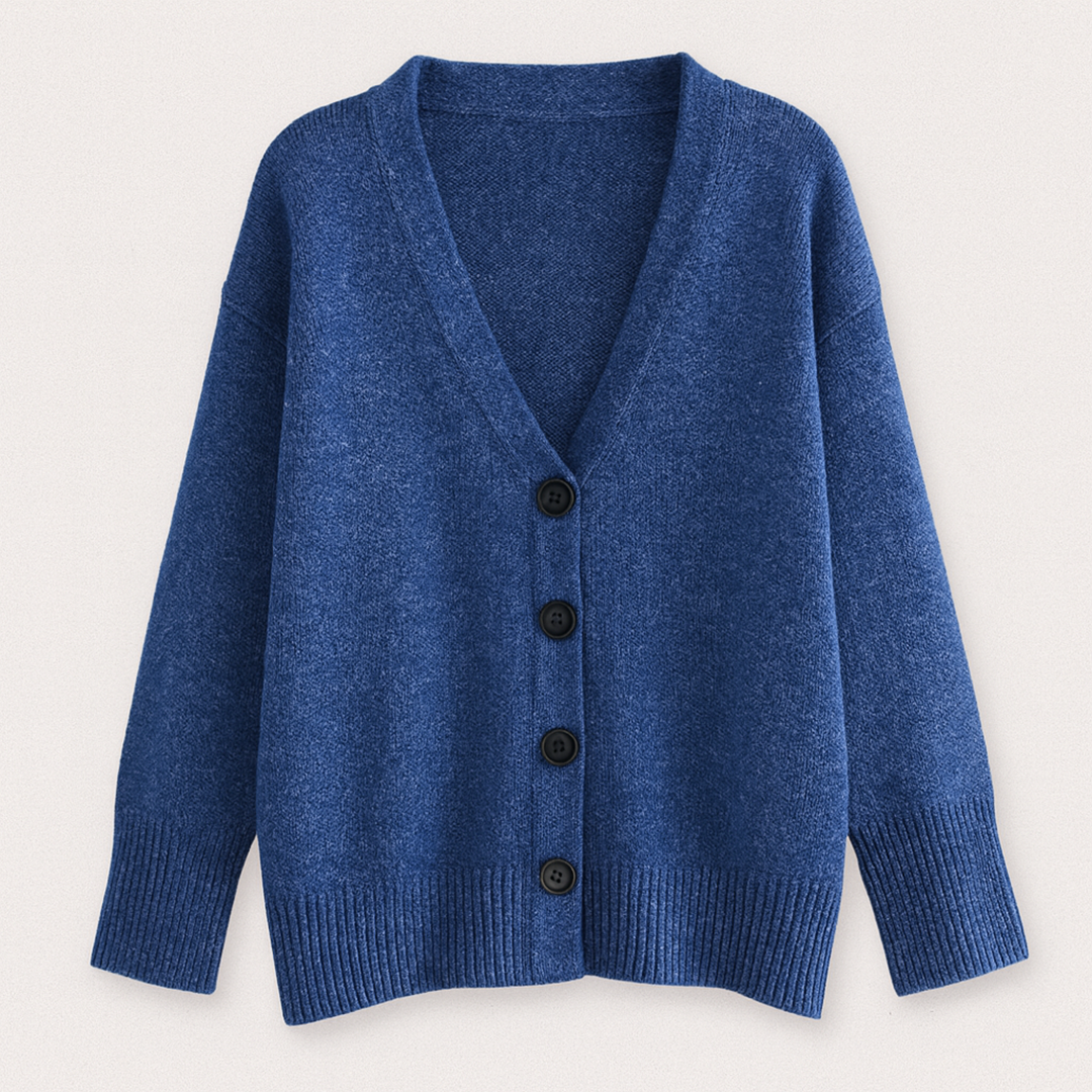 Damski Dzianinowy Kardigan | Na Guziki