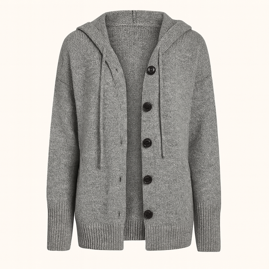 Damski Dzianinowy Kardigan | Na Guziki