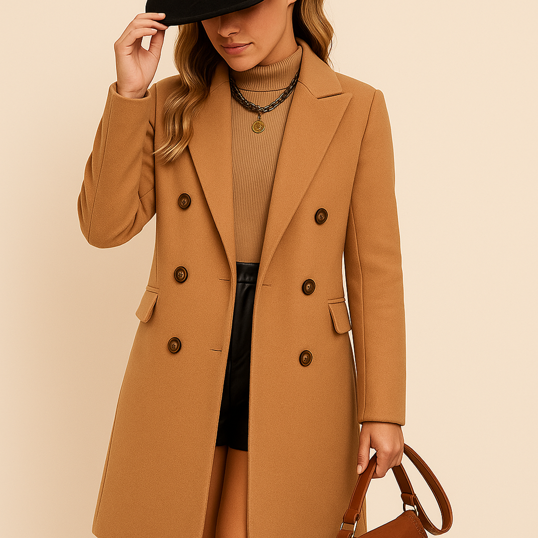 Damski Stylowy Płaszcz Trencz | Długi