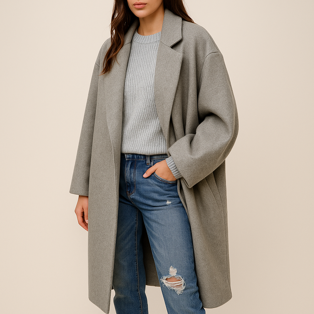 Zimowy Płaszcz Trencz Dla Kobiet | Długi