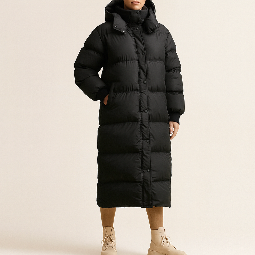 Długi Puchowy Płaszcz Dla Kobiet | Zima