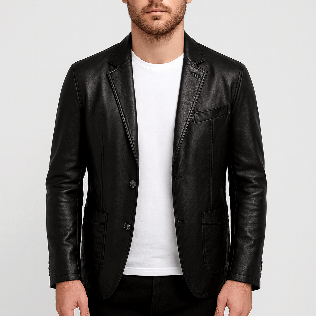 Wykonana na zamówienie, włoska kurtka skórzana - męska odzież wierzchnia